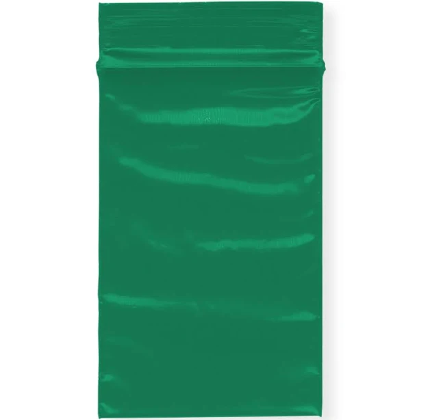 Plymor Green 2 Mil Zipper Reclosable Plastic Bags