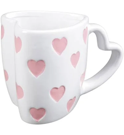 Ebern Designs Heart Shaped Ceramic Mug