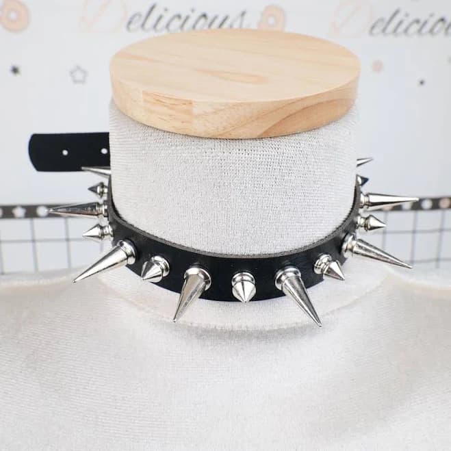 Goth Punk Choker with Spikes