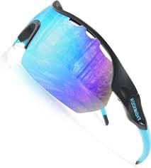 ROCKNIGHT Driving HD Polarized UV400 Protection Ultra light Al-Mg Golf Fishing Outdoor Sunglasses, Black Frame/Pink Lens, M: Buy Online at Best Price in UAE - Amazon.ae