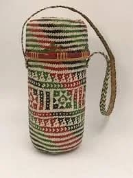 Borneo 1960's Hand Crafted Cylindrical Bag Tote