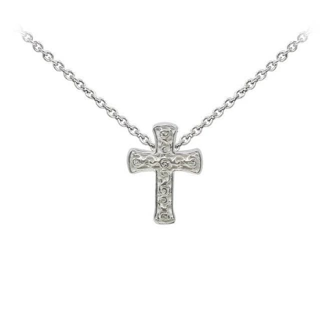 Dainty Sterling Silver Filigree Cross Necklace