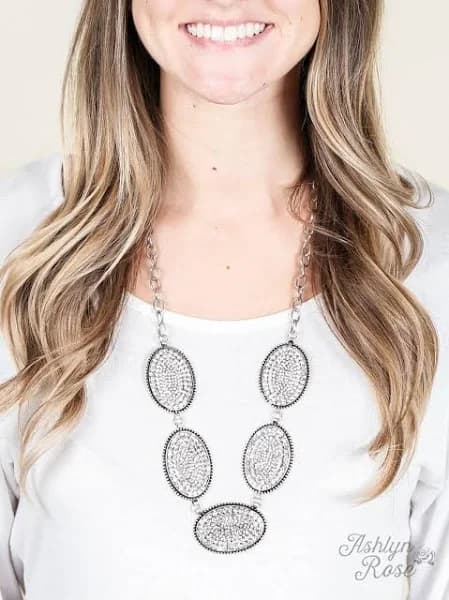 Oval Clear Crystal Pendant Necklace