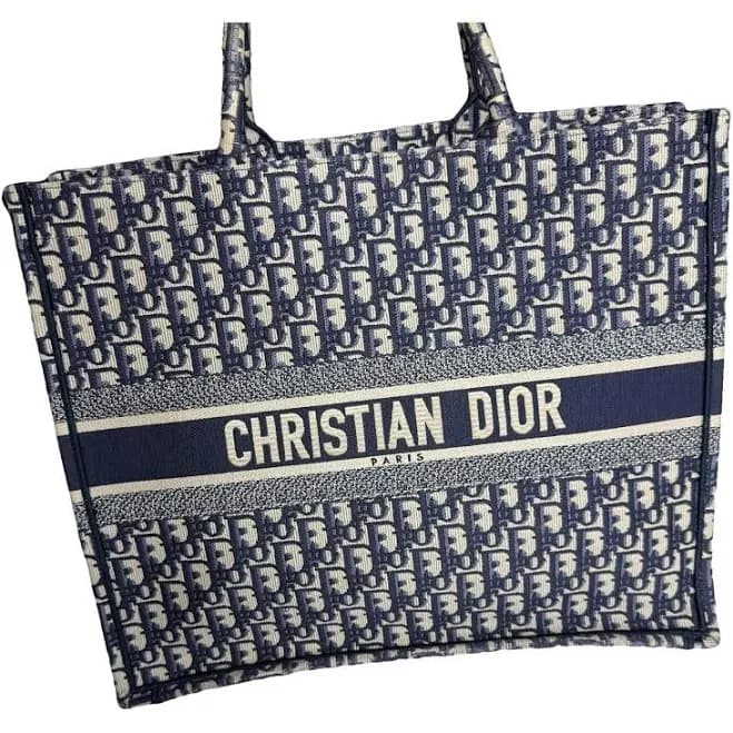 Dior Large Oblique Embroidered Book Tote Bag