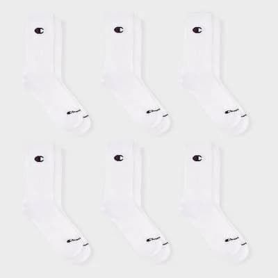 Champion Women's Iconic Essentials 6pk Cushioned Crew Socks