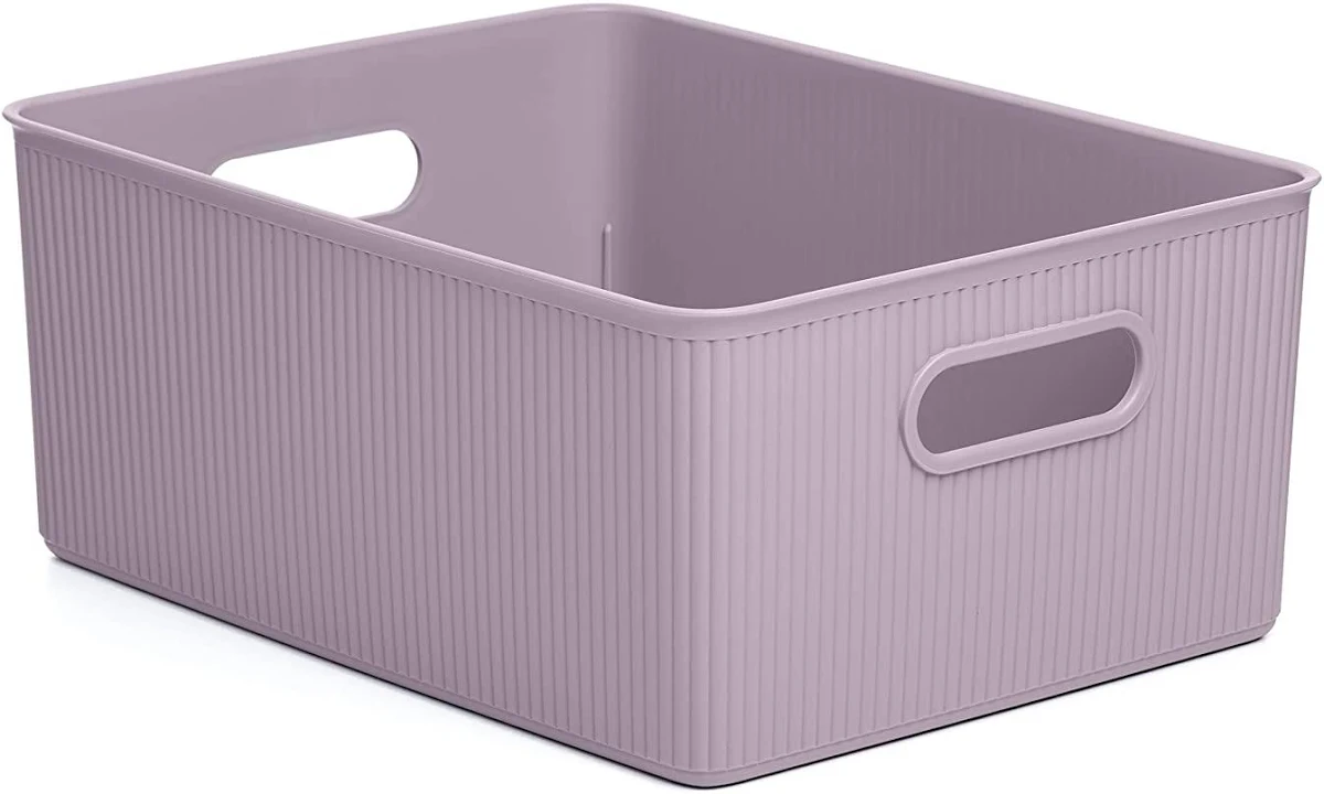superio 15 L Ribbed Storage Bin