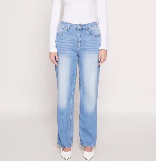 Wax Whiskered Straight Leg Jeans