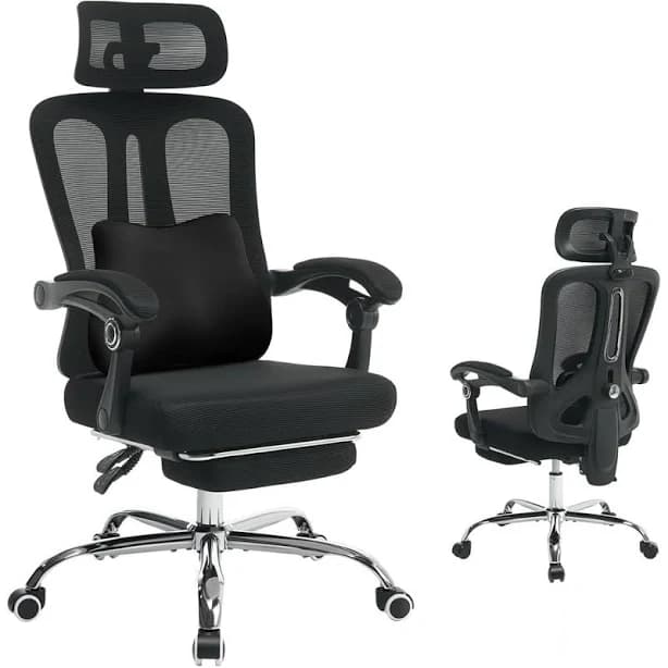 Inbox Ergonomic Mesh Office Chair with Footrest