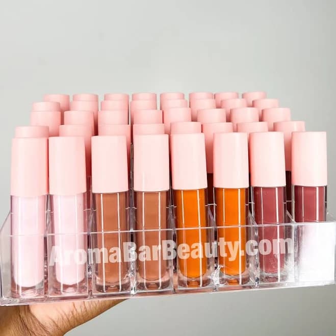 WHOLESALE LIP GLOSS | NUDE COLLECTION *Pre-Filled Tubes* 50 / LED LIGHT TUBE (black top tube)
