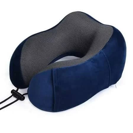 Bookishbunny 2 Pack Elevated Large Neck Support Memory Foam U Shape Travel Pillow Airplane Cushion