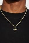 Rose Cross Pendant Chain Necklace - Gold | Fashion Nova