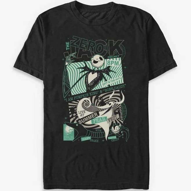 Disney The Nightmare Before Christmas Jack Zero Poster T-Shirt