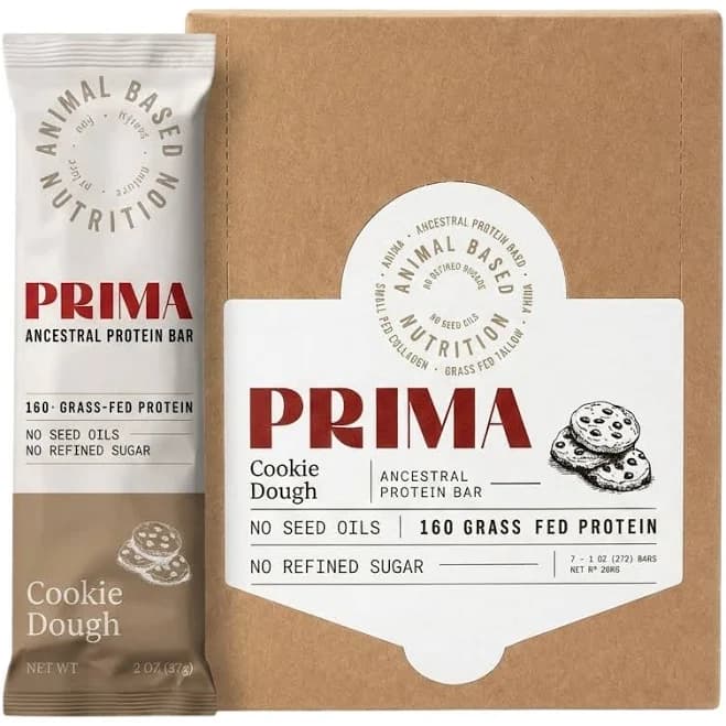 Prima Ancestral Protein Bars Cookie Dough 7 x 2 oz