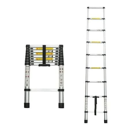 Telescoping Ladder 8.5ft Telescopic Extension Aluminum Alloy Folding Portable Multi-Purpose Indoor