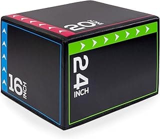3-in-1 Foam Plyometric Jump Box for Home Gym with Multiple Height Options – Versatile Plyo with Non-Slip Surface for Strength, HIIT, Step-Ups, and Agility Training