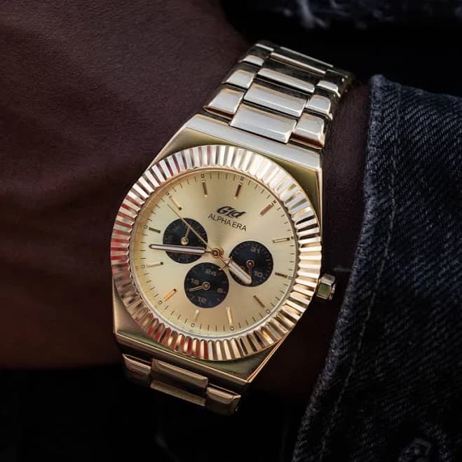 GLD Alpha Era Fluted Bezel Chrono Dial
