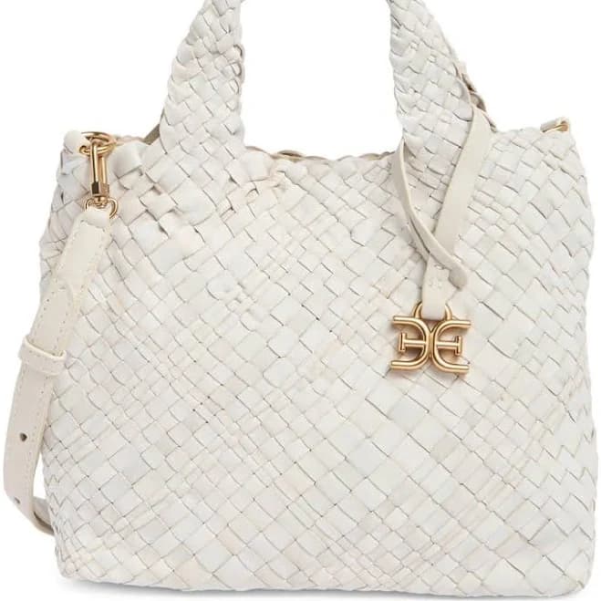Sam Edelman Small Priya Woven Leather Tote