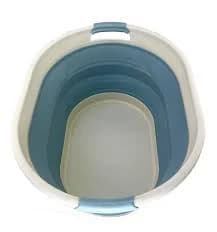 SAMMART 28L Collapsible Plastic Laundry Basket Oval Tub/Basket