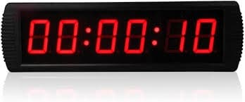 Amazon.com: BUTXET 3 Inches 6 Digitals Countdown Clock, LED Digital Wall Clock with Remote Control, 12/24H, Stopwatch (Color : Red) : Home & Kitchen