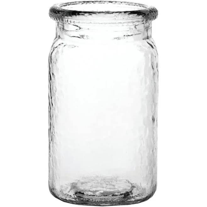 Hammered Jar Glass Vase