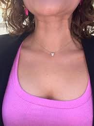 Diamond heart pendant necklace 14KT gold For Sale at 1stDibs