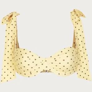 SAME Lady Bra | Yellow Brown Polka Dot | Women's Swim Top S / Yellow Brown Polka Dot