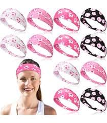 Amazon.com: Toulite 24 Pieces Breast Cancer Awareness Headbands Bulk Pink Ribbon Hair Bands Elastic Wide Cancer Survivor Sweatband for Women Girls Workout Sport Yoga Running Hair Accessories (Style C) : Beauty &