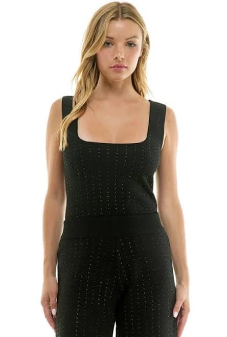 Studded Curve Hem Tank