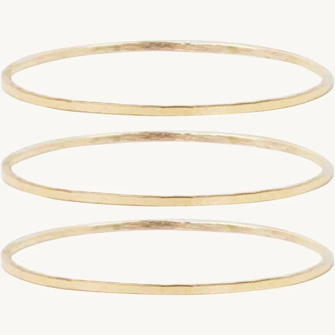 Catbird Jewelry 14K Yellow Gold Threadbare Stack Set