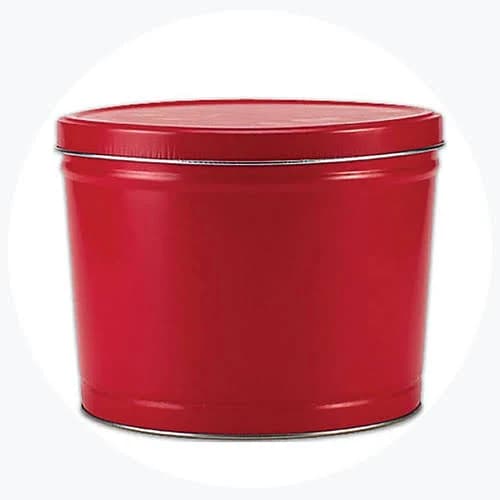 Solid Popcorn Tin White