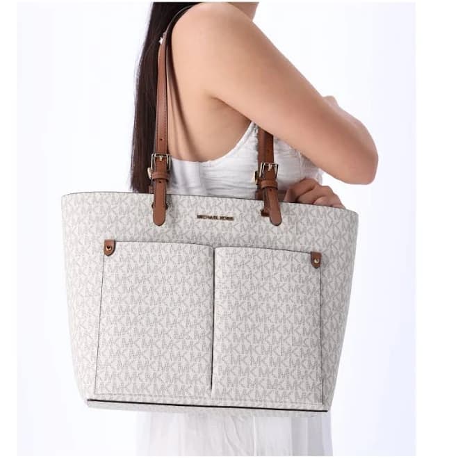 Michael Kors Jet Set Medium Double Pocket Tote Bag