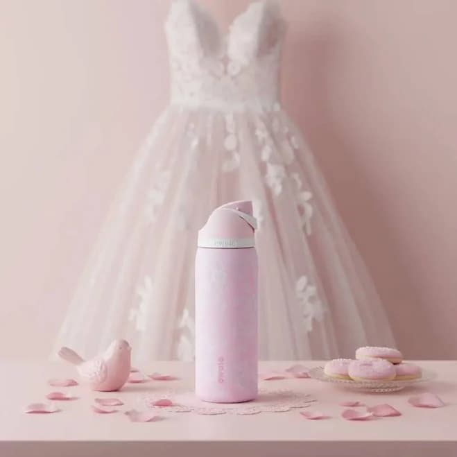 Owala Freesip 32oz Girl Pink Ribbon Toile UO Urban Outfitters Cup Bottle
