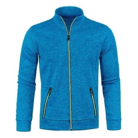 Men's Slim Fit Full Zip Track Jacket with Pockets