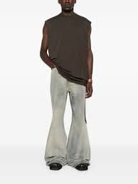 Rick Owens DRKSHDW raw-edge Sleeveless T-shirt | Brown | FARFETCH
