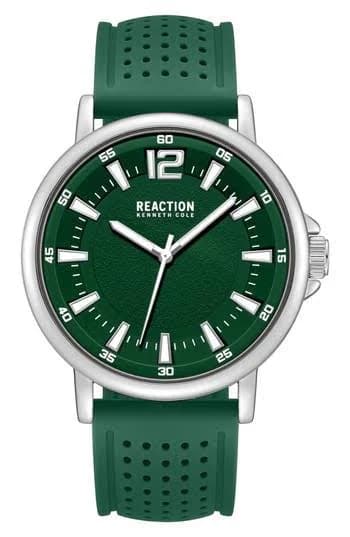Kenneth Cole Men's Perforated Silicone Watch