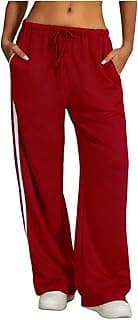 Women's Y2K Baggy Sweatpants Wide Leg Track Pants Striped Low Rise Drawstring Pant Joggers Streetwear