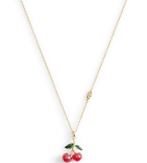 Coach Women's Gold-Plated Brass Enamel Pendant Necklace