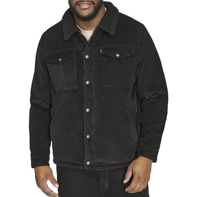 Levi's Men's Sherpa-Lined Corduroy Trucker Jacket
