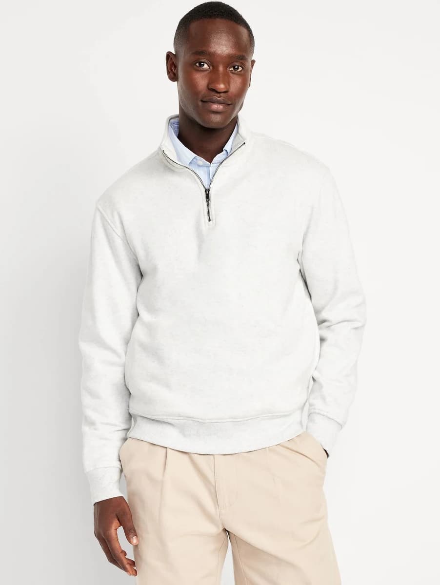 Old Navy Men's Rotation Quarter Zip Washed Black