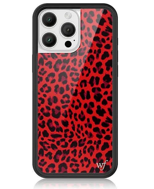 Wildflower Red Meow iPhone case