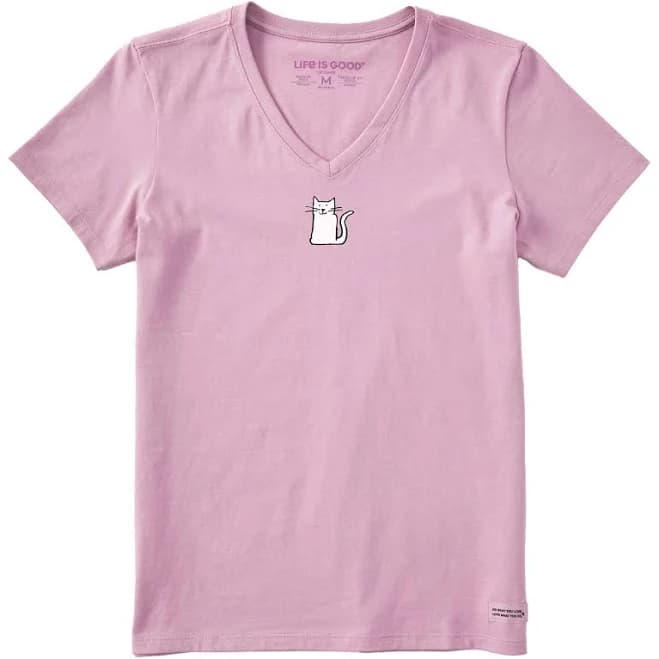 Life is Good Women's Kitty Short Sleeve Vee Crusher