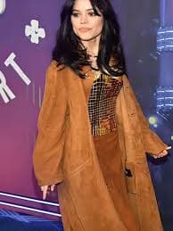 Jenna Ortega SNL 50 Homecoming Brown Coat