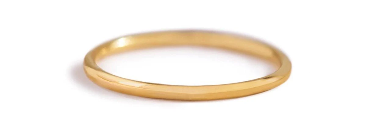 14K Gold Dainty Stacker Ring