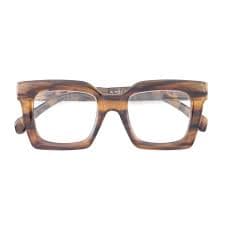 FIONA | Striped Brown | Blue Light – Ryan Simkhai Eyeshop