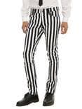 Royal Bones By Tripp Black & White Striped Skinny Pants | Hot Topic