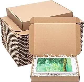 Wowxyz Shipping Boxes 12x9x2" 30 Pack - Brown Corrugated Cardboard Mailing Box for Small Business, Kraft Medium Literature Mailer Packaging Supplies