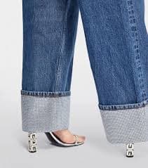 Alexander Wang Embellished-Cuff Straight Jeans In Blue - 58% Off | Editorialist