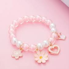 Girl's 3 Charm Multi-color Acrylic Beaded Stretch Bracelet Set New 9130 | eBay