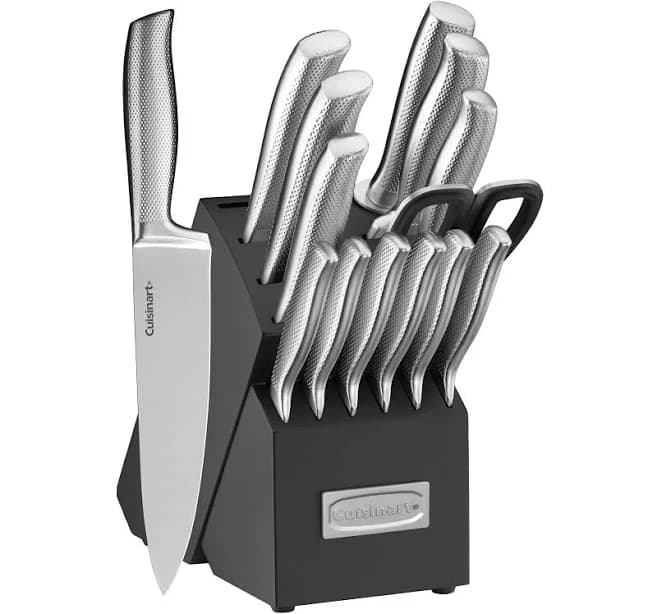 Cuisinart C77SS-15PG 15pc German Stainless Steel Hollow Handle Cutlery Block