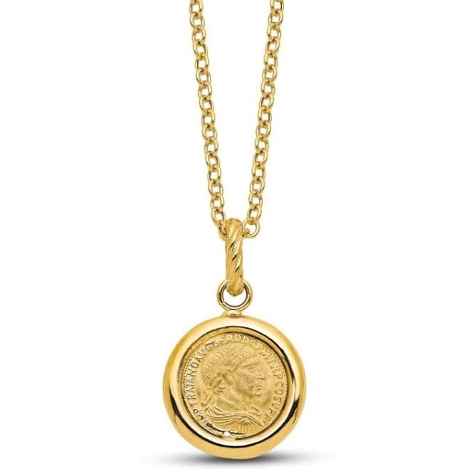 Jared 14K Yellow Gold Antique Coin Necklace